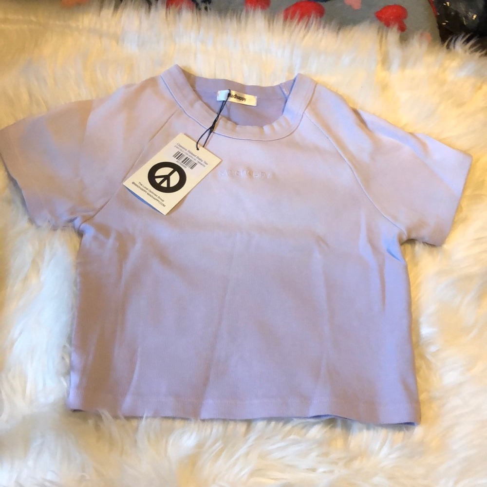 MadHappy Classic Ribbed Baby Tee Serenity.